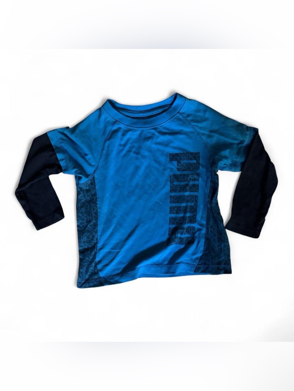 PUMA Boys' Long Sleeve Blue Athletic Top Size 2T